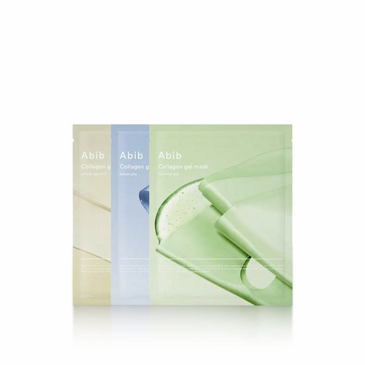 ABIB Collagen Gel Mask 3 Types hydrating and firming sheet mask set for smooth and nourished skin