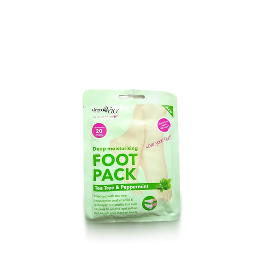DERMA V10 Deep Moisturising Foot Pack Tea Tree & Peppermint
