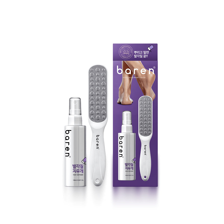 BAREN Foot Exfoliant Softener At Home Kit (Mist + Foot File)