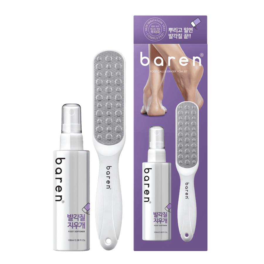 BAREN Foot Exfoliant Softener At Home Kit (Mist + Foot File)