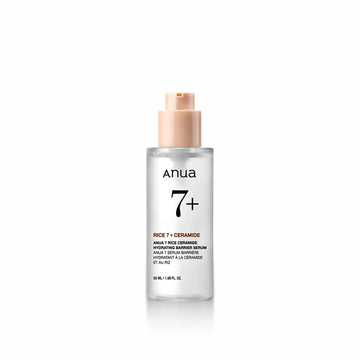 ANUA 7 Rice Ceramide Hydrating Barrier Serum 50ml for deep hydration, strengthening the skin barrier, and soothing dry or sensitive skin