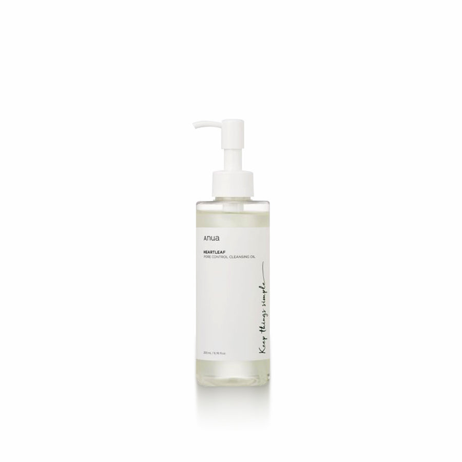 ANUA Heartleaf Pore Control Oil Facial Cleanser for deep cleansing, controlling excess oil, and soothing sensitive skin