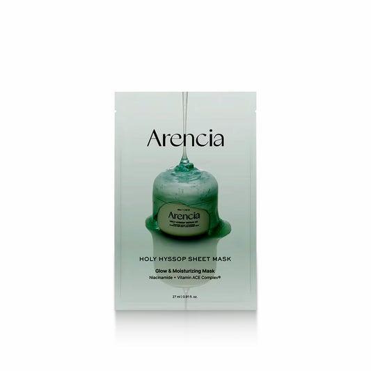 ARENCIA Holy Hyssop Sheet Mask 1pc soothing and hydrating sheet mask for calm and nourished skin