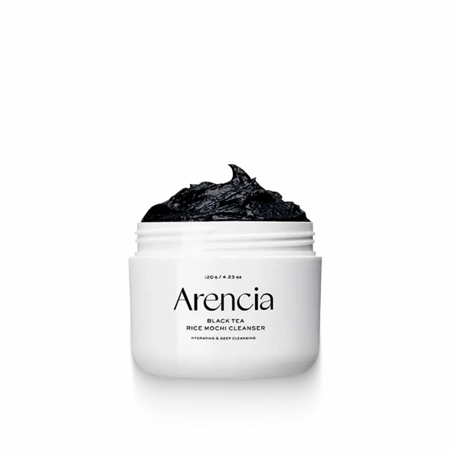 ARENCIA Black Tea Rice Mochi Cleanser gentle facial cleanser with black tea and rice for smooth and refreshed skin
