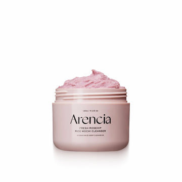 ARENCIA Fresh Rosehip Rice Mochi Cleanser gentle facial cleanser with rosehip and rice for hydrated and smooth skin