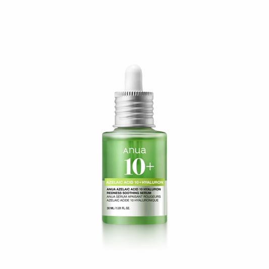 ANUA Azelaic Acid 10 Hyaluron Redness Soothing Serum 30ml for calming redness, hydrating, and soothing sensitive or irritated skin