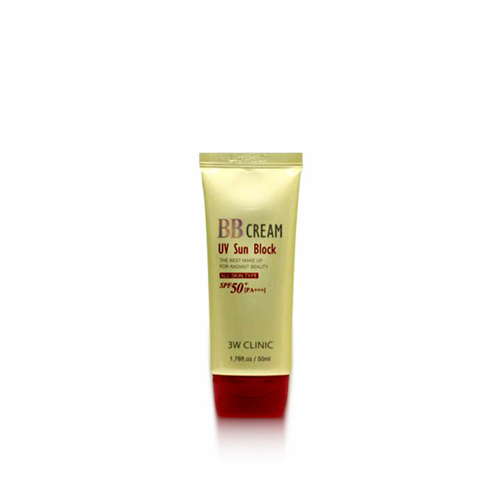 CLINIC 3W UV Sun Block BB Cream 50ml broad spectrum sunscreen BB cream for protected, even-toned, and radiant skin