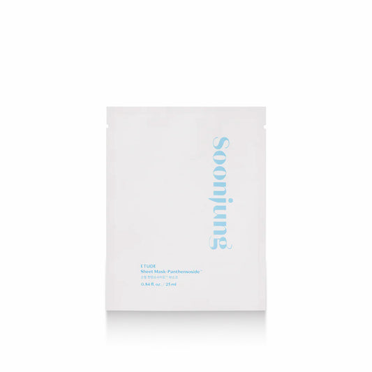 ETUDE SOONJUNG Sheet Mask 25ml for soothing, hydrating, and calming sensitive or irritated skin