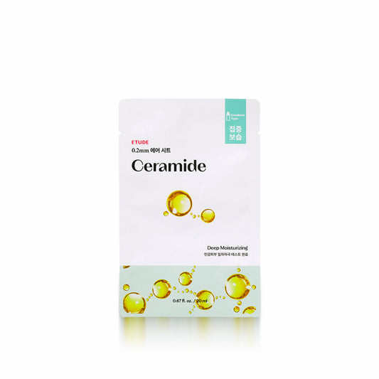 Etude House 0.2 Therapy Air Mask Ceramide for deep hydration, strengthening skin barrier, and soothing dry or sensitive skin