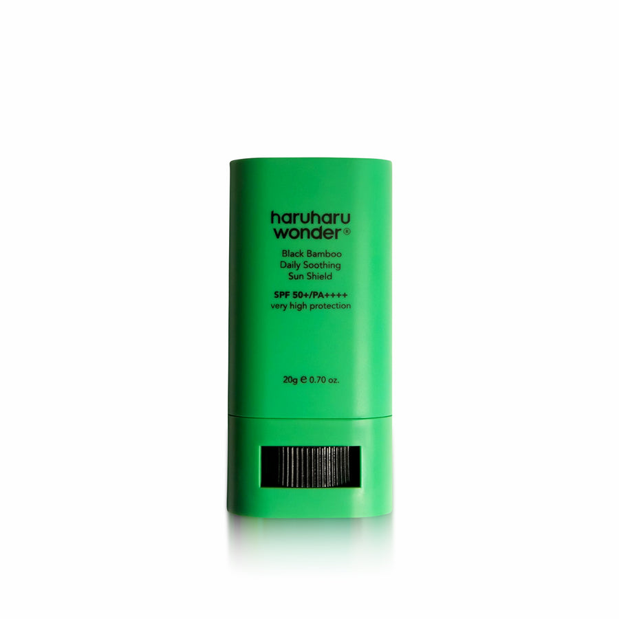 HARUHARU WONDER Black Bamboo Daily Soothing Sun Shield 20g for gentle sun protection, soothing sensitive skin, and moisturizing care