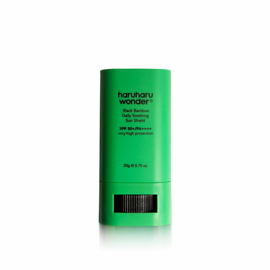 HARUHARU WONDER Black Bamboo Daily Soothing Sun Shield 20g for gentle sun protection, soothing sensitive skin, and moisturizing care