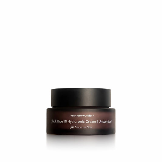HARUHARU WONDER Black Rice 10 Hyaluronic Cream Unscented 50ml for deep hydration, soothing sensitive skin, and improving skin elasticity