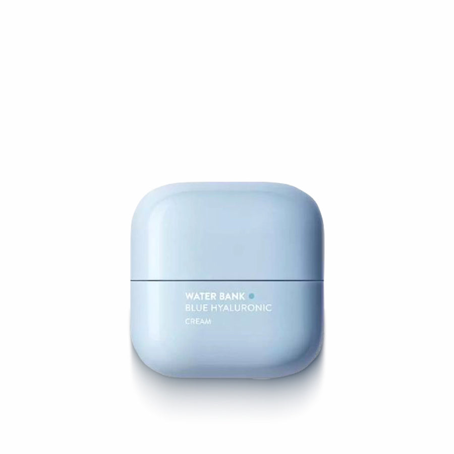 LANEIGE Water Bank Blue Hyaluronic Moisture Cream 50ml for deep hydration, soothing dry skin, and maintaining a healthy moisture balance