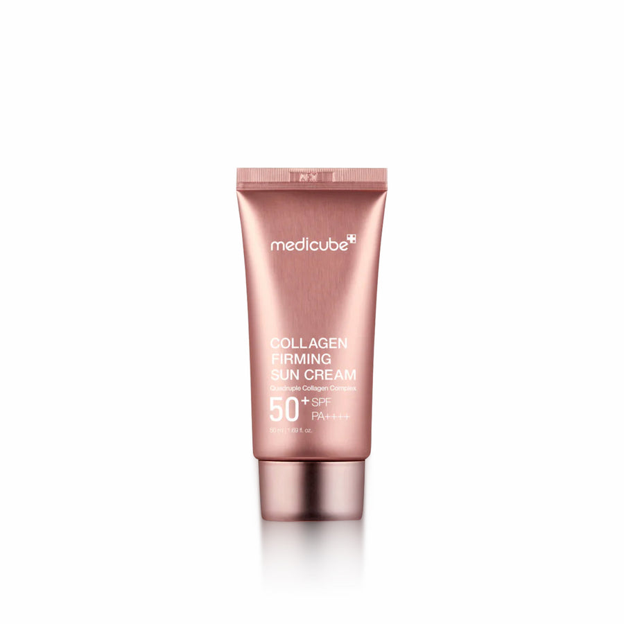 MEDICUBE Collagen Firming Sun Cream SPF 50+ broad spectrum sunscreen for firm, protected, and hydrated skin