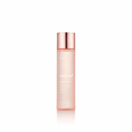 MEDICUBE Triple Collagen Toner 140ml for firming, hydrating, and improving skin elasticity
