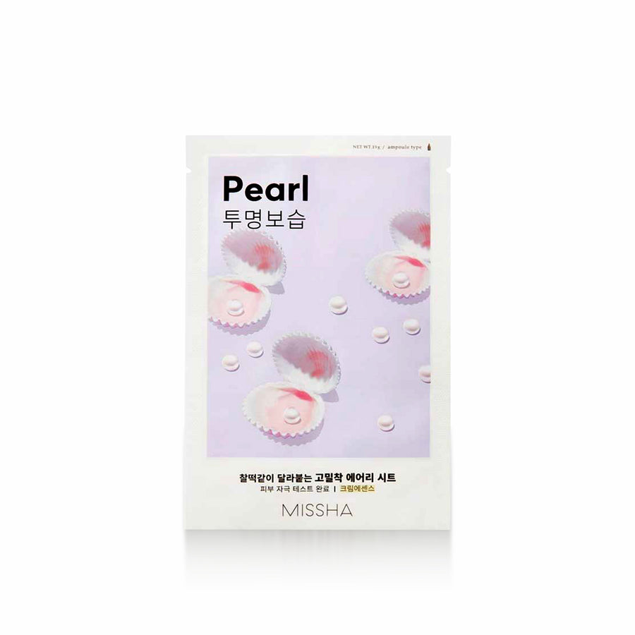 MISSHA Airy Fit Sheet Mask [Pearl] for brightening, hydrating, and revitalizing dull skin