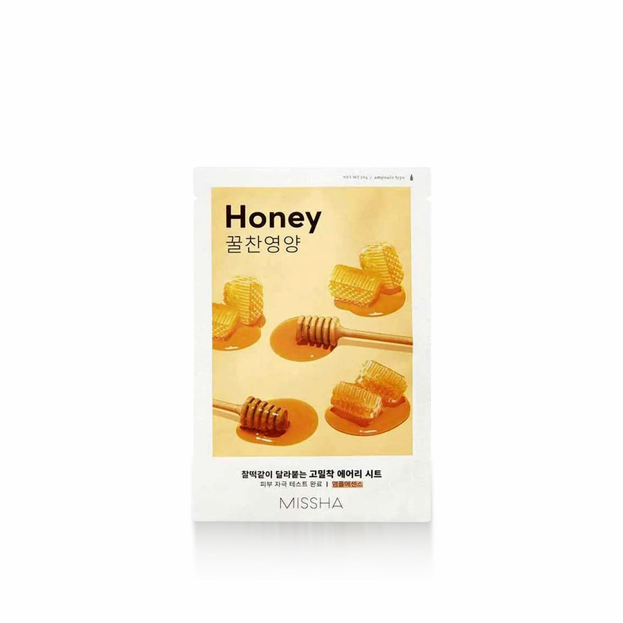 MISSHA Airy Fit Honey Sheet Mask 19g for nourishing, hydrating, and soothing dry or tired skin
