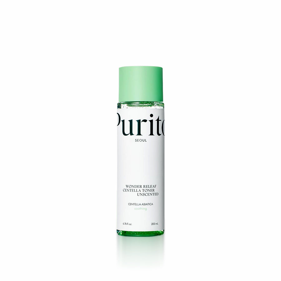 PURITO SEOUL Wonder Releaf Centella Toner Unscented Mini 30ml for soothing, hydrating, and calming sensitive or irritated skin