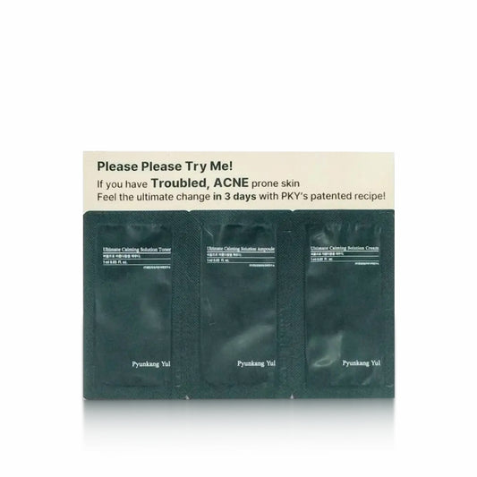 Pyunkang Yul Ultimate Acne Calming Line Mini Sachet for soothing, calming, and reducing irritation on acne-prone skin