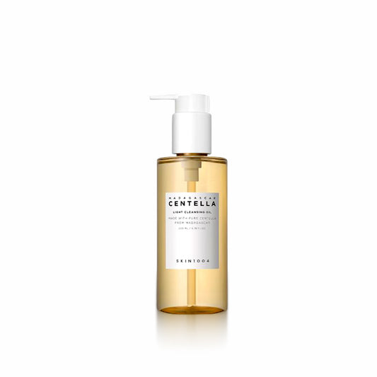 SKIN1004 Madagascar Centella Light Cleansing Oil 200ml for gentle makeup removal, deep cleansing, and soothing sensitive skin