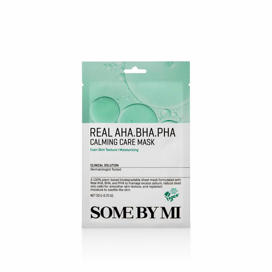 SOME BY MI Real Care Mask - AHA BHA PHA Calming for exfoliating, soothing irritated skin, and improving texture