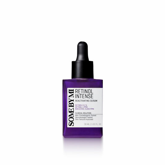 SOME BY MI Retinol Intense Reactivating Serum 30ml for reducing fine lines, improving skin texture, and promoting a youthful complexion