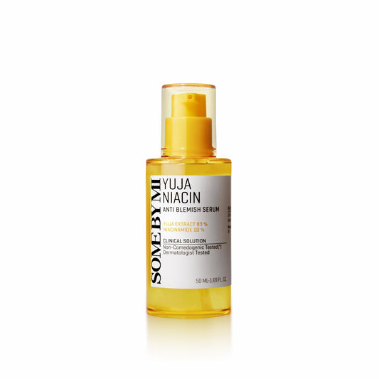 SOME BY MI Yuja Niacin Anti Blemish Serum for brightening, reducing blemishes, and improving overall skin tone