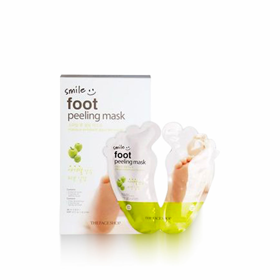 THE FACE SHOP Smile Foot Peeling Mask Pack 2pcs exfoliating and nourishing foot mask for soft and smooth feet