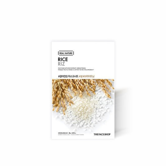 THE FACE SHOP Real Nature Face Mask with Rice Extract for brightening, hydrating, and nourishing the skin