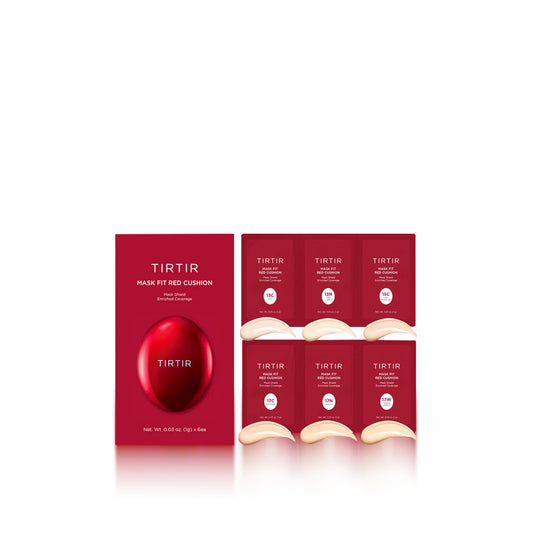 TIRTIR Mask Fit Red Cushion 6 Shade Trial Kit - 5 Colors for smooth, even-toned, and long-lasting makeup coverage