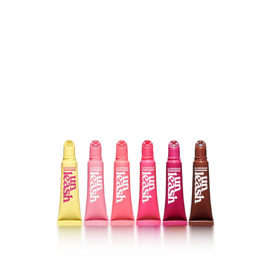 UNLEASHIA Sunset Dazzle Gloss Balm 3 Colors moisturizing and glossy lip balm for vibrant and shiny lips