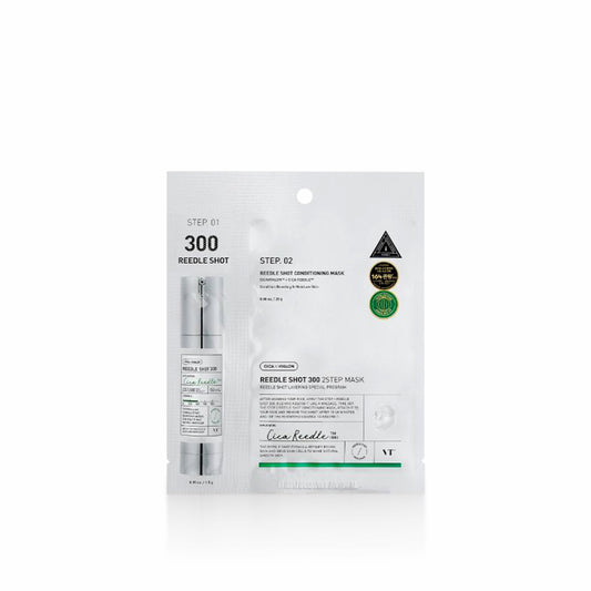 VT Reedle Shot 300 2 Step Mask [1.5g + 25g] for hydrating, soothing, and revitalizing tired or dull skin