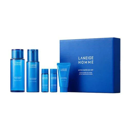 LANEIGE HOMME Active Water Duo Set – 180ml + 125ml | Hydration &amp; Energy for Men’s Skin